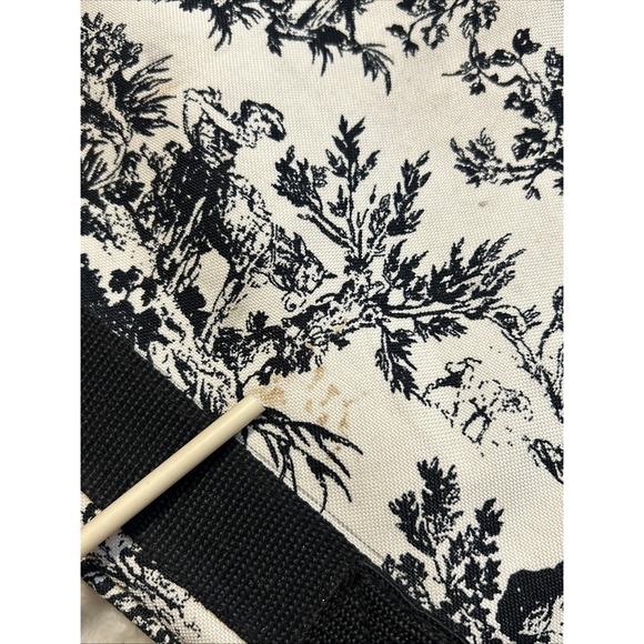 Folding Hanging Garment Bag Black White Toile Pattern Travel Handles Storage - Picture 4 of 10